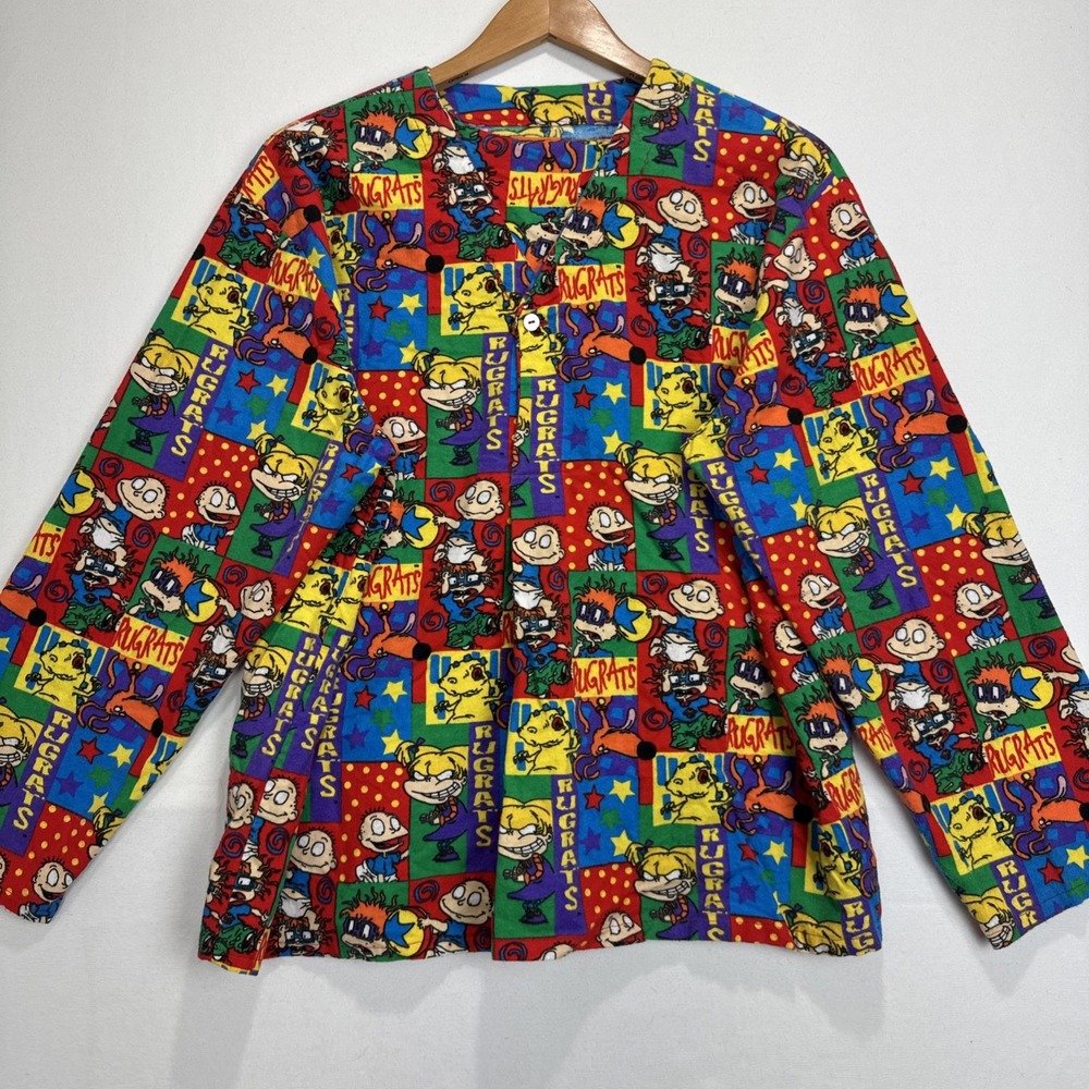 VTG Rugrats Lounge Pajama Pants Sz Medium Set drawstring's See Measurements - Picture 2 of 10
